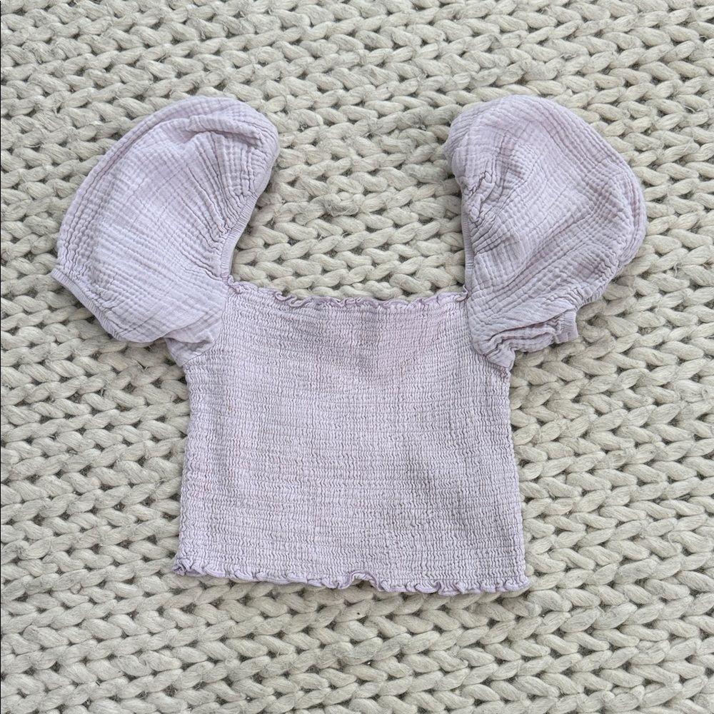 Socialite Light Purple Smocked Top